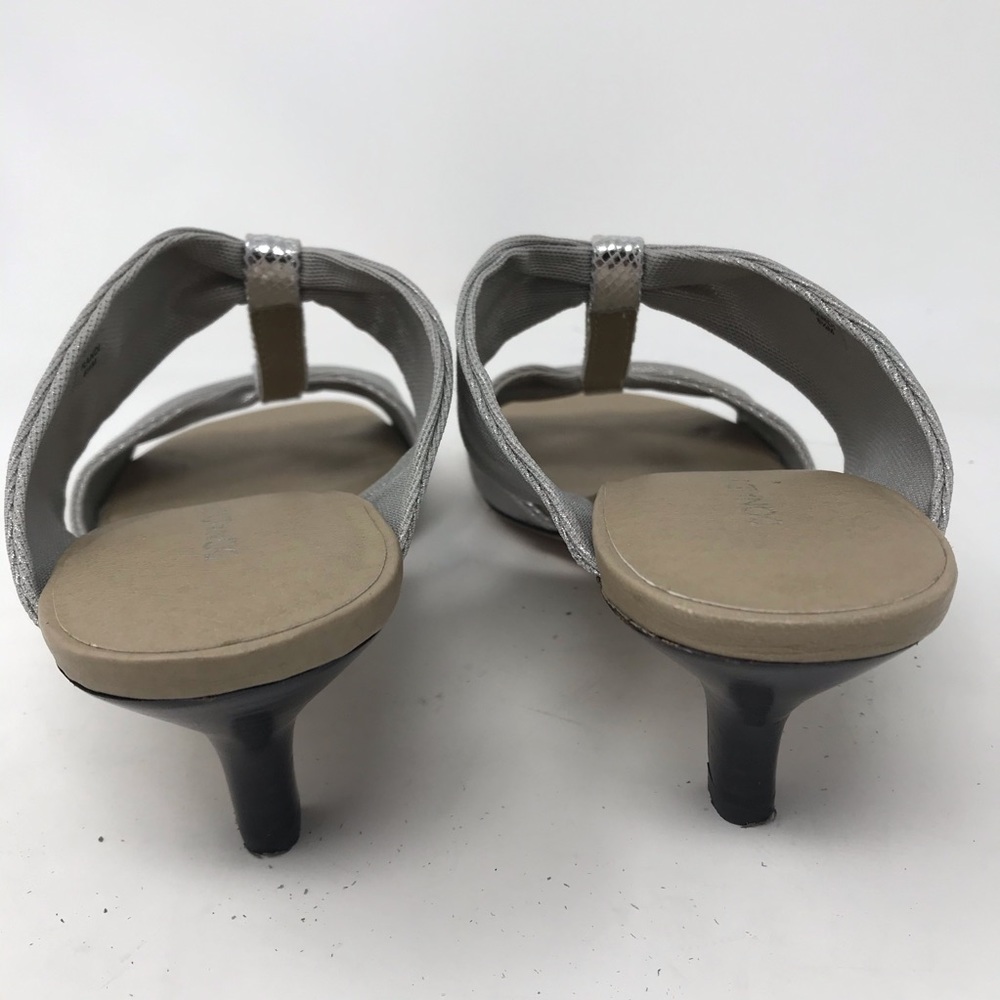 Donald J Pliner Randi Sandals Silver Metallic Heel - Picture 6 of 8
